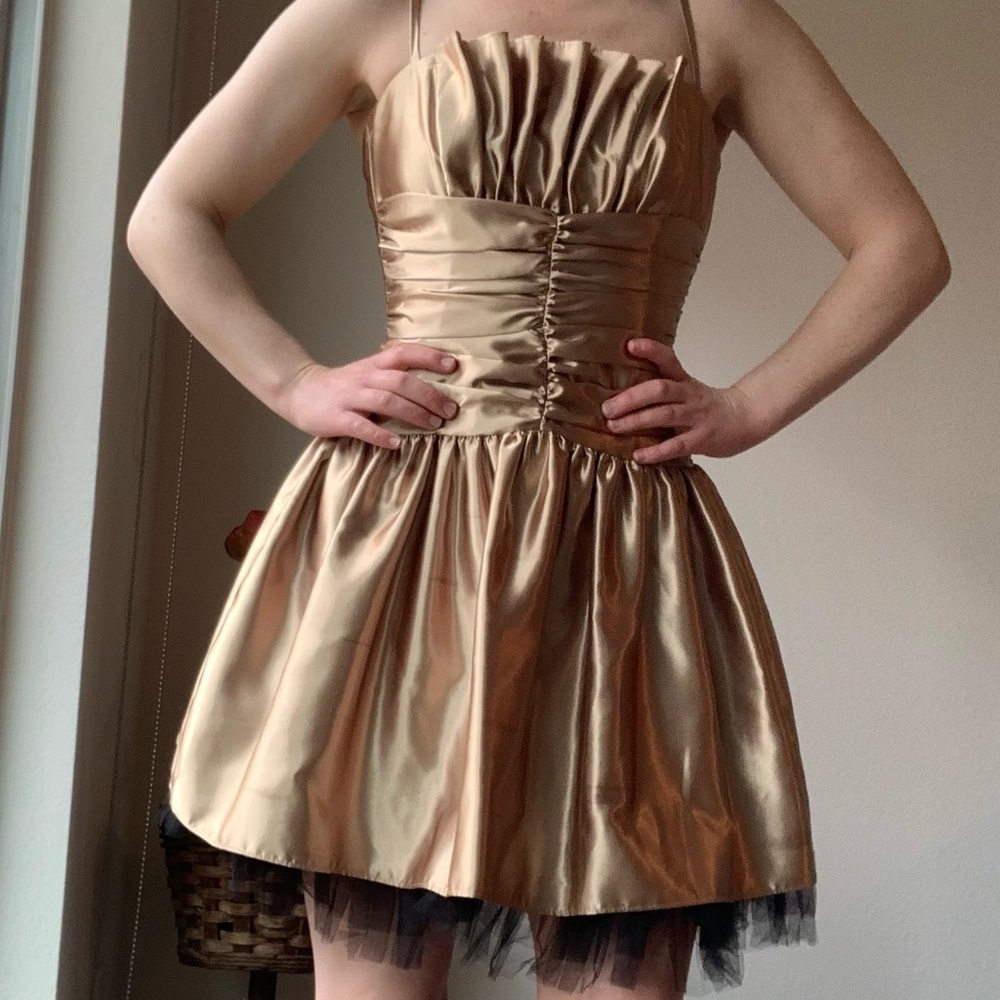 Vintage 80’s Jessica’s McClintock Golden Dress